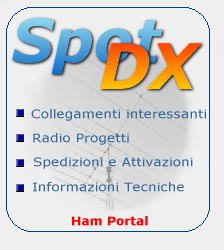 Spot DX - Collegamenti interessanti - Radio Progetti - Informazioni Tecniche